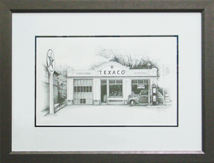 McIttrick's Garage, LE Print, Framed